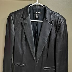 DKNY Leather Coat